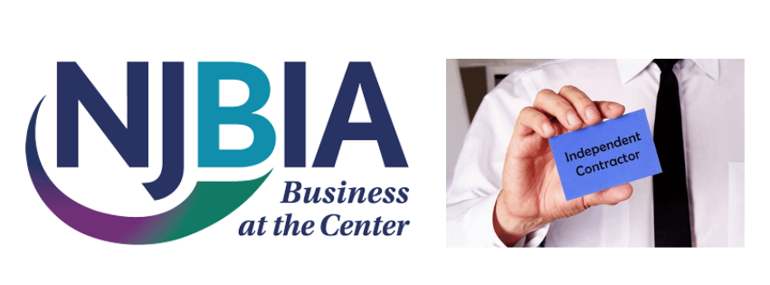 njbia logo and image of man holding card -- card reads independent contractors