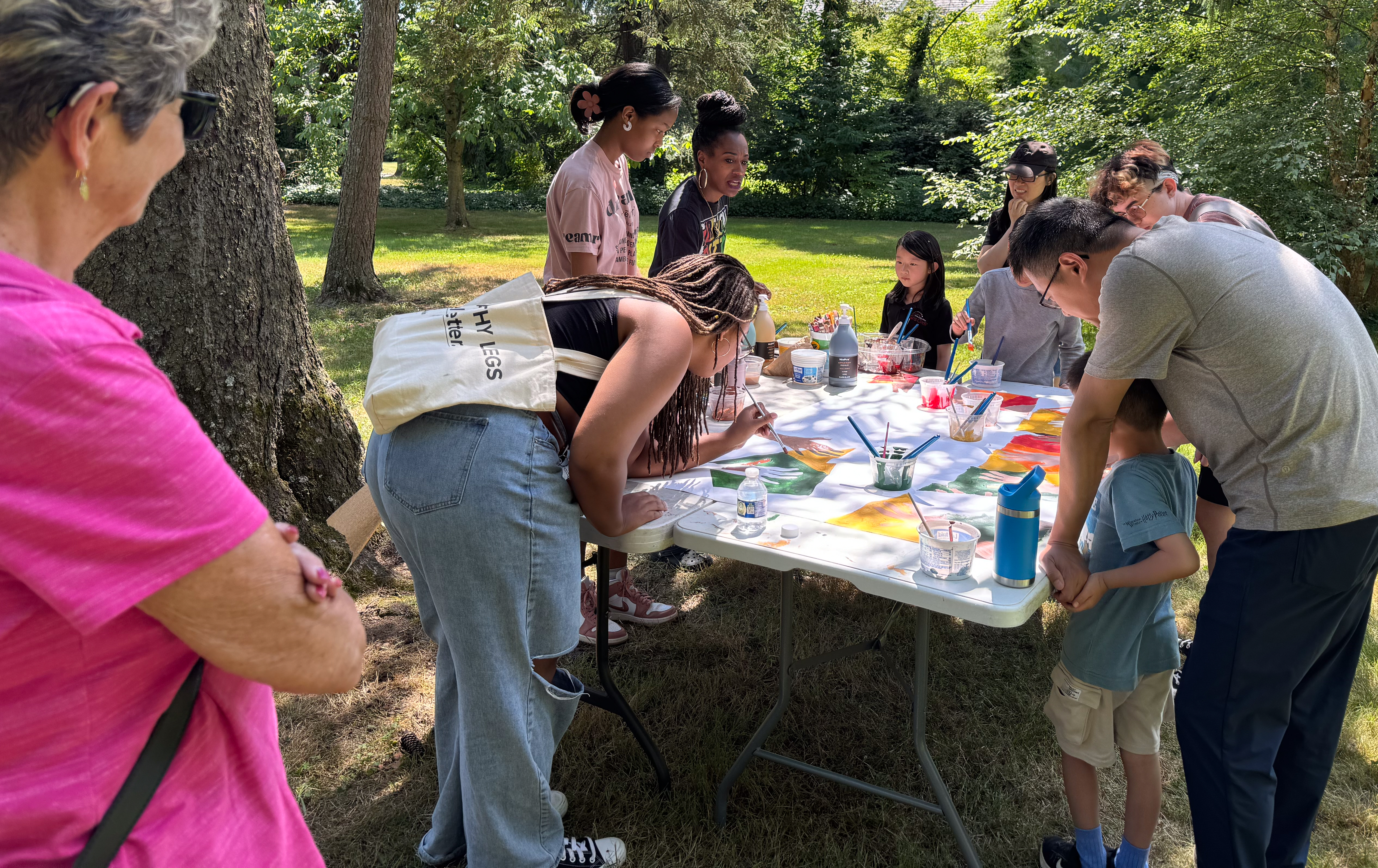 Community art project led by Jazlyne Sabreen at Juneteenth Freedom Day