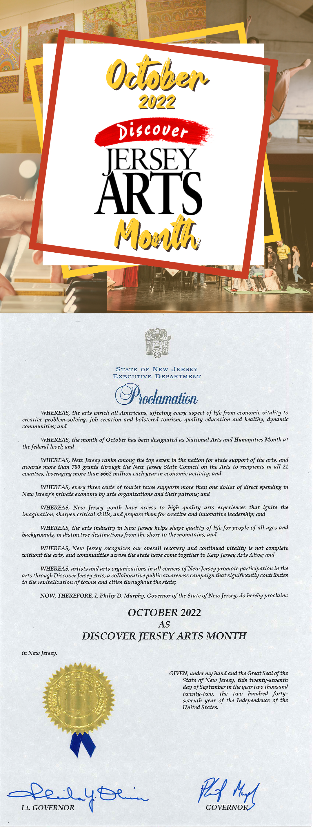 DJA Month logo and proclamation